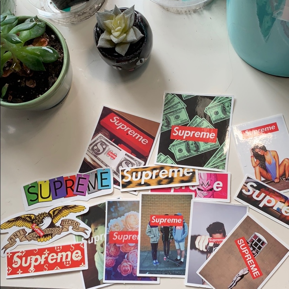 Pack of 14 supreme stickers